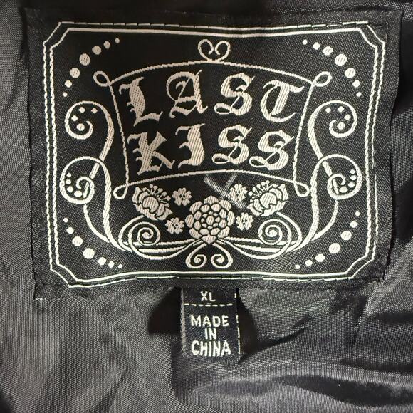 Last Kiss Black White Houndstooth Wool Lined Poncho Cape Cowl Neck Chic XL - Picture 6 of 8